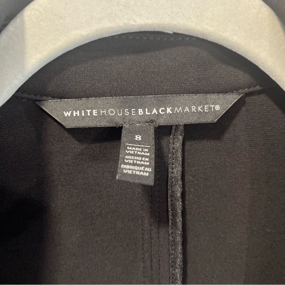 WHBM 8 Classic Black Women's Blazer one button split sleeve and back - Picture 2 of 5